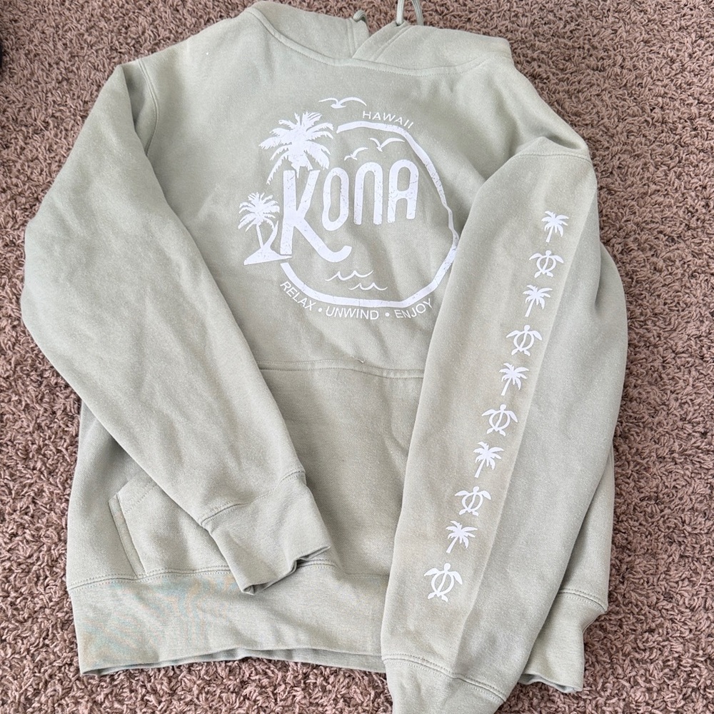 Kona Women's Olive Green Pullover Hoodie